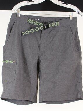 Columbia Omni Shade Shorts Mens 34 Gray Hiking Cargo Outdoor Performance Belted